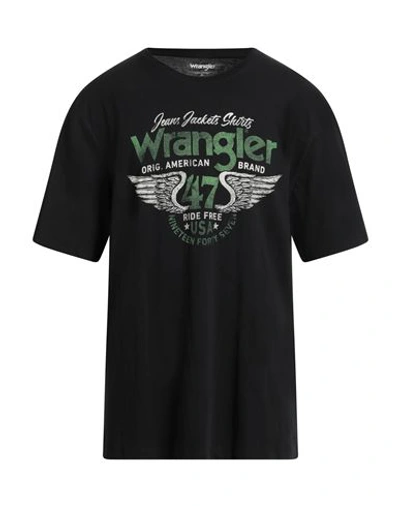 Wrangler Man T-shirt Black Size Xl Cotton