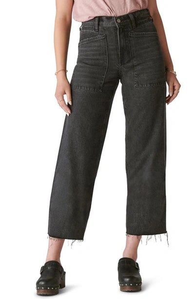 Lucky Brand Lucky Legend High Waist Wide Leg Jeans In Raven