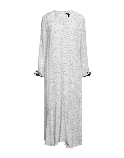 Armani Exchange Woman Midi Dress White Size 10 Viscose