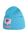 Chiara Ferragni Woman Hat Azure Size Onesize Wool, Acrylic In Blue