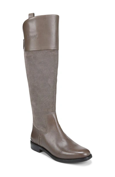 Franco Sarto Meyer 2 Knee High Riding Boot In Grey Leather,suede
