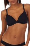 Dkny Table Tops Underwire Plunge Bra In Black