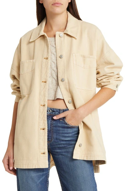 Free People Madison City Shacket In Caramel