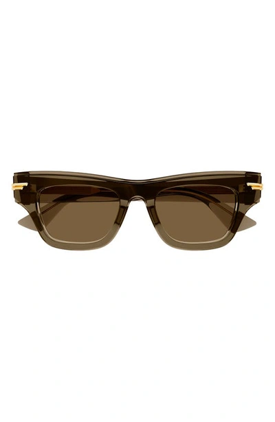 Bottega Veneta Acetate Cat-eye Sunglasses In Brown