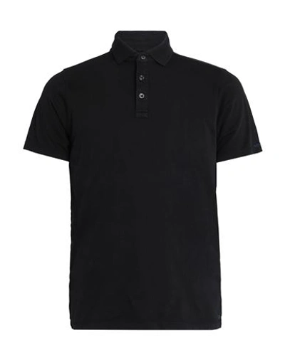40weft Man Polo Shirt Black Size S Cotton, Elastane