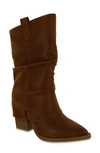 Mia Women's West Heeled Tall-shaft Slouch Cowboy Boots In Cognac