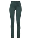 Massimo Rebecchi Woman Pants Dark Green Size 4 Cotton, Elastane