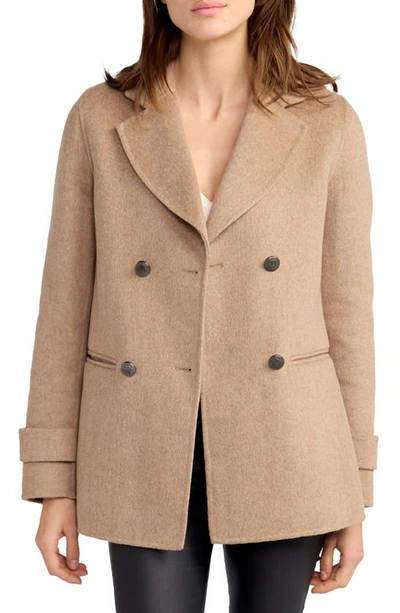 Belle & Bloom Forget You Military Wool Blend Peacoat In Oat