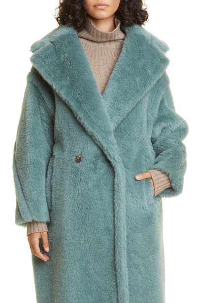 Max Mara Ted Girl Alpaca & Wool Blend Coat In Sage Green