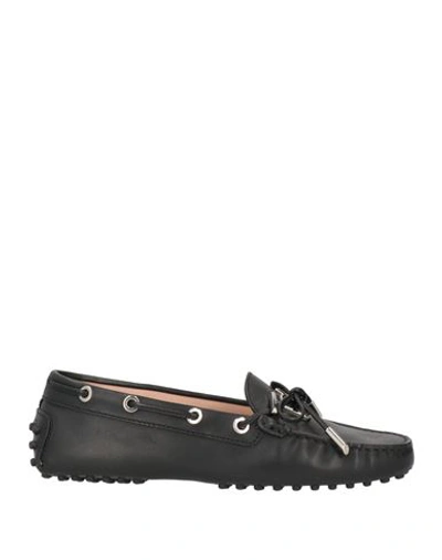 Tod's Woman Loafers Black Size 4 Soft Leather In Black