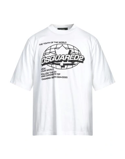 Dsquared2 Man T-shirt White Size Xxl Cotton