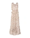 Alessia Zamattio Woman Long Dress Beige Size 4 Silk, Polyester, Elastane