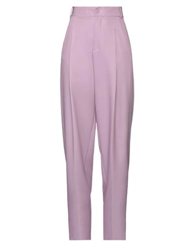 Hinnominate Woman Pants Light Purple Size Xs Polyester, Elastane