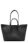 Allsaints Allington Tote In Black Pebble