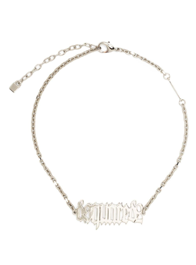 Dsquared2 Logo-plaque Polished Necklace In Silver