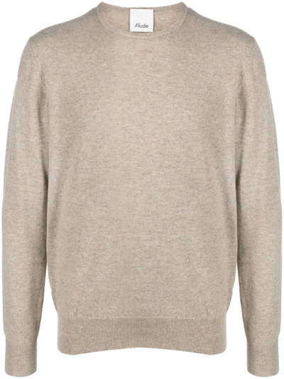 Allude Crew-neck Cashmere Jumper In Neutrals