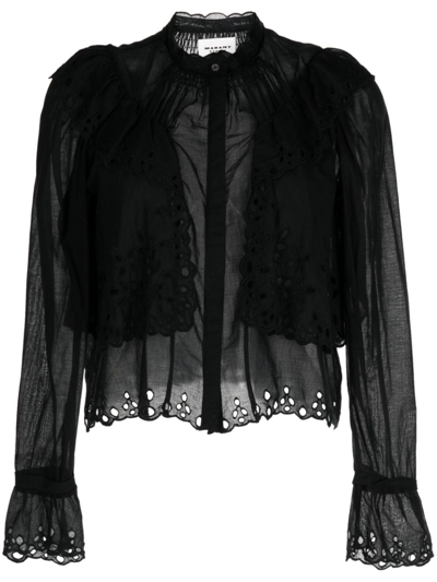 Marant Etoile Marant Étoile Cotton Kelmon Shirt In Black