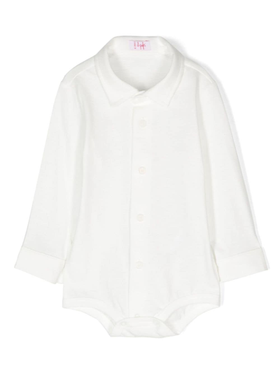Il Gufo Babies' Button-down Cotton Body In White