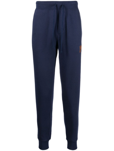 Polo Ralph Lauren Blue Logo Embroidered Track Pants In Blau