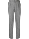 Incotex Tailored-cut Cotton-blend Trousers In Gray
