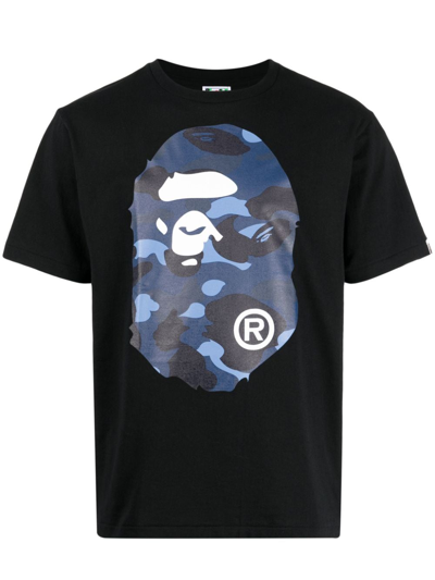 A Bathing Ape Graphic-print Cotton T-shirt In 黑色