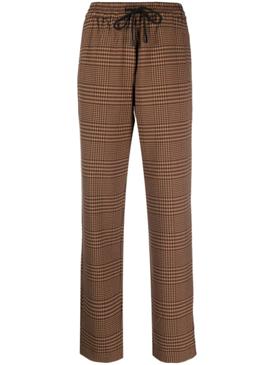 Essentiel Antwerp Eosha Drawstring-waistband Checked Trousers In Multicolor