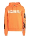 Dsquared2 Man Sweatshirt Orange Size L Cotton, Elastane