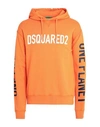 Dsquared2 Man Sweatshirt Orange Size L Cotton, Elastane In Orange