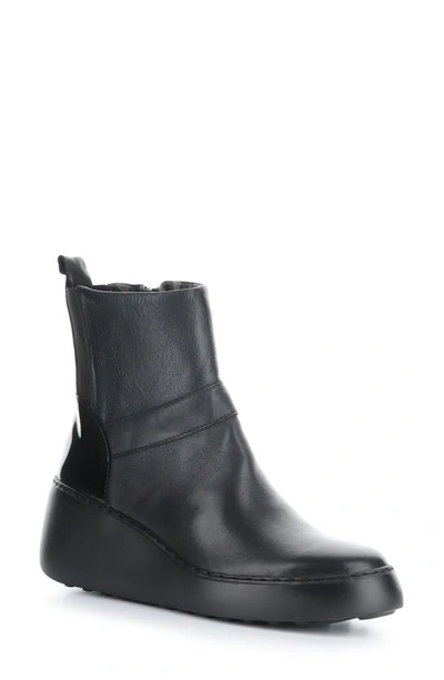 Fly London Doxe Wedge Platform Boot In 000 Black