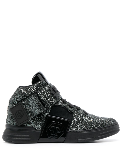 Philipp Plein High-top-sneakers Mit Logo In Black