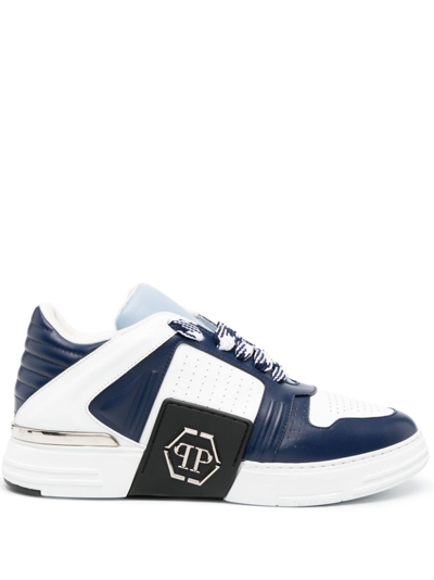 Philipp Plein Sneakers Mit Logo-patch In Blue