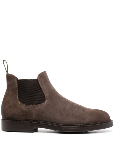 Doucal's Slip-on Suede Chelsea Boots In Grau