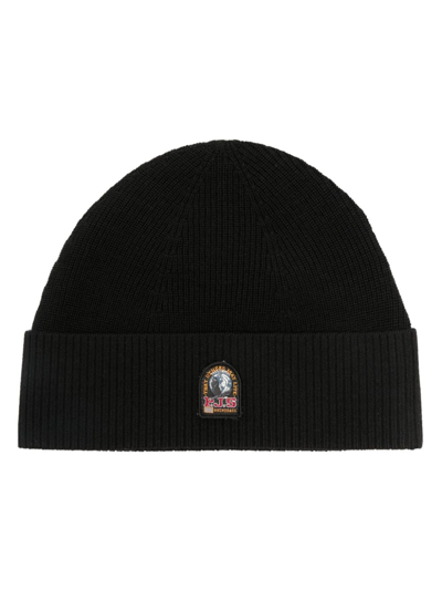 Parajumpers Beanie Mit Logo-patch In Black