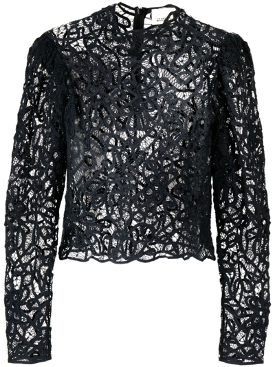 ISABEL MARANT NELINE LACE LONG-SLEEVE TOP