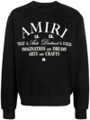 Amiri Arts District Cotton Sweatshirt In Schwarz