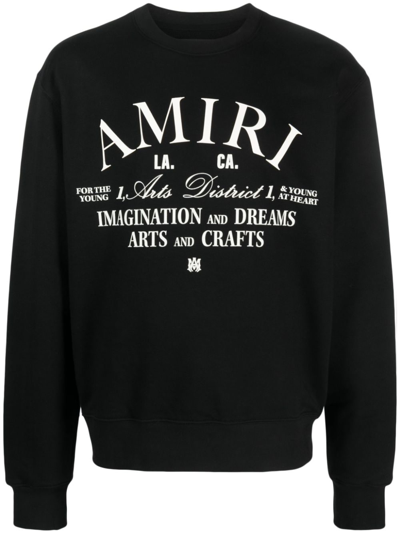 Amiri Black Arts District-print Cotton Sweatshirt
