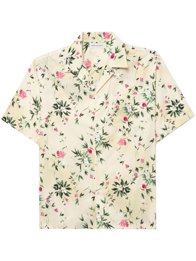 John Elliott Floral Short Sleeve Camp Shirt In Mizuki