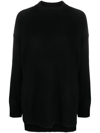 Jil Sander Crew-neck Knitted Jumper In Schwarz