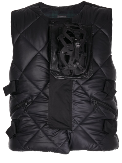 Junya Watanabe Round-neck Padded Gilet In Black