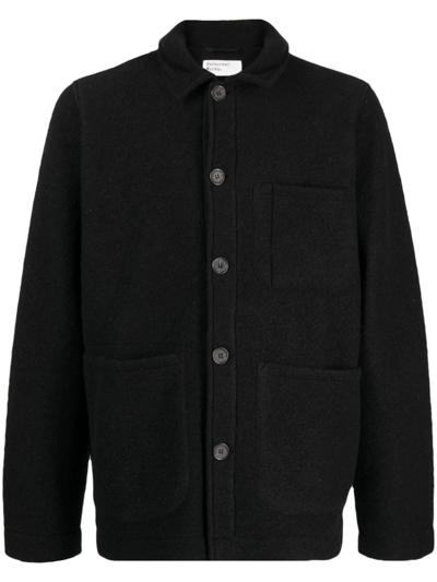 Universal Works Buttoned Shirt Jacket In Black