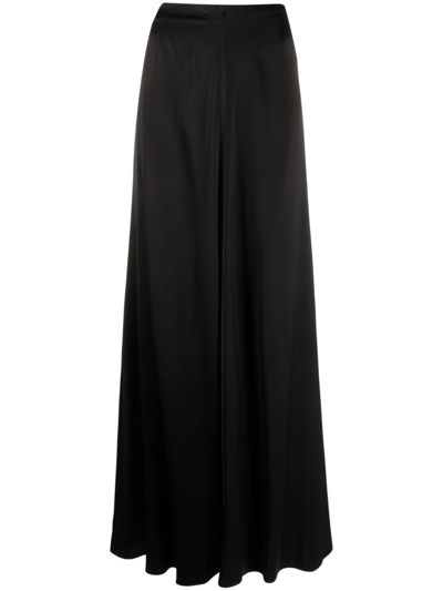 Fabiana Filippi Satin Maxi Skirt In Black