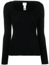 PATOU LONG-SLEEVE KNITTED TOP