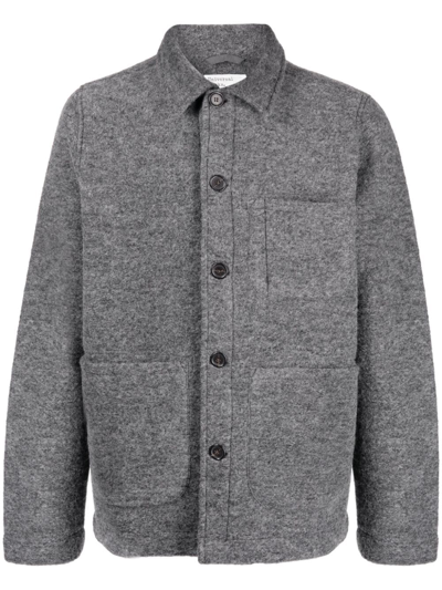Universal Works Buttoned Shirt Jacket In Grau