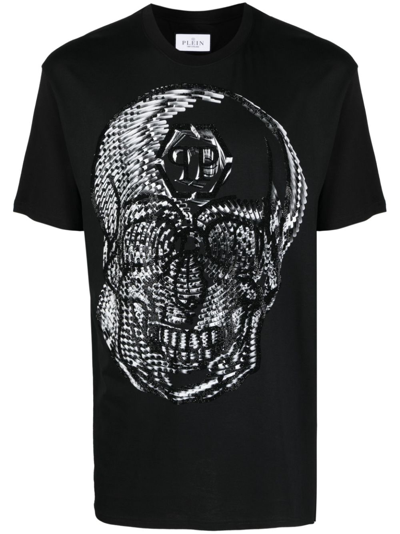 Philipp Plein T-shirt Mit Totenkopf-print In Black