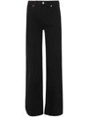 7 For All Mankind Lisha Womens High Rise Flocked Bootcut Jeans In Black