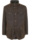 Barbour Ogston Waxed Jacket In Olive