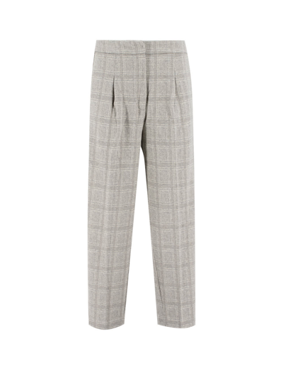 Le Tricot Perugia Trousers In Grey/beige