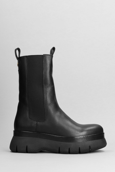 Isabel Marant Mecile Ankle Boots In Black Leather In Black Black Bkbk