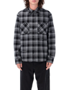 Off-white Checked Long Sleeve Cotton Button-up Shirt In Black