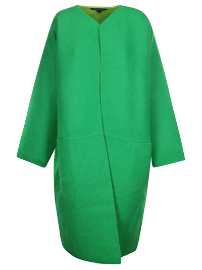Sofie D'hoore Double Face Coat With Slit Front Pockets In Green